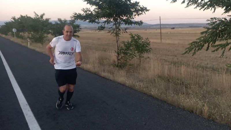 Kayseri'de koşarken tohum serpti