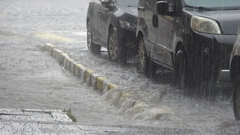 Ardahan'da dolu yağışı sele neden oldu
