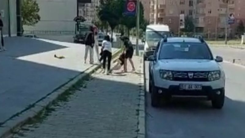 Niğde'de genç kızların sokak kavgası