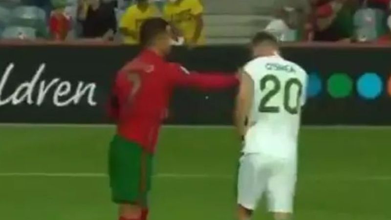 Cristiano Ronaldo rakibine tokat attı