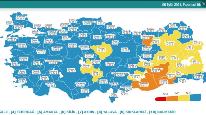 6 Eylül koronavirüs tablosu
