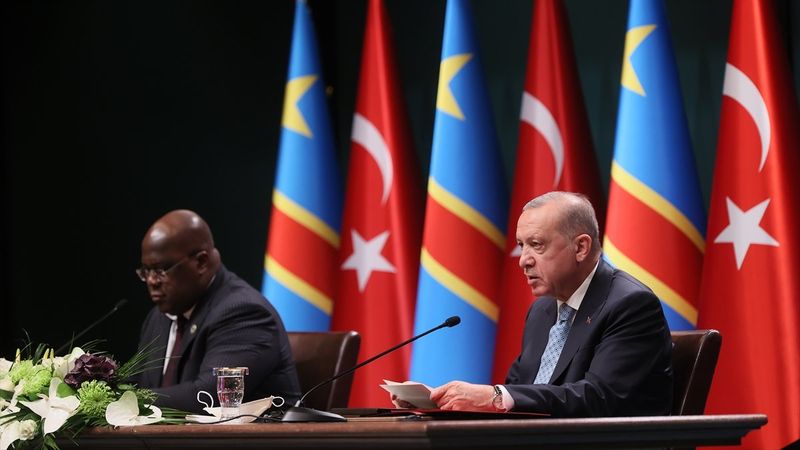 Cumhurbaşkanı Erdoğan, Kongo Demokratik Cumhuriyeti Cumhurbaşkanı Tshisekedi'yi kabul etti