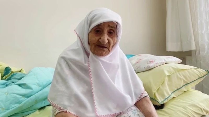 Samsun'da 98 yaşındaki Sariye Nine'nin, Cumhurbaşkanı Erdoğan sevgisi