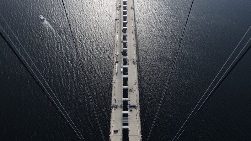 '1915 Çanakkale Köprüsü' Asya Yakası'ndaki kuleden görüntülendi