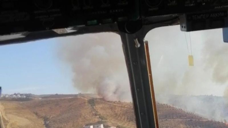 İzmir'de makilik alanda yangın çıktı