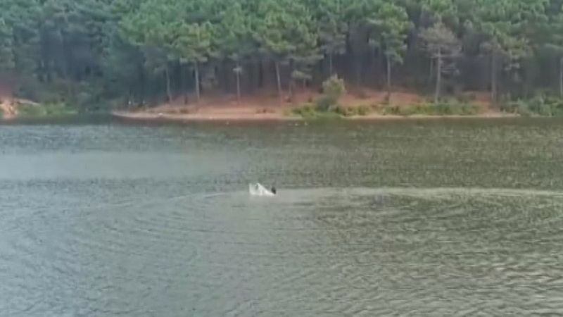 Sancaktepe'de gölette kaybolan şahsın son görüntüleri ortaya çıktı