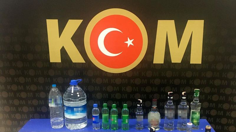Edirne’deki ev ve iş yeri aramasında sahte içkiler ele geçirildi
