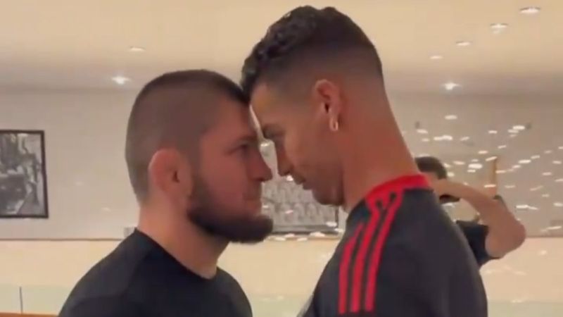 Khabib ile Ronaldo'nun eğlenceli anları