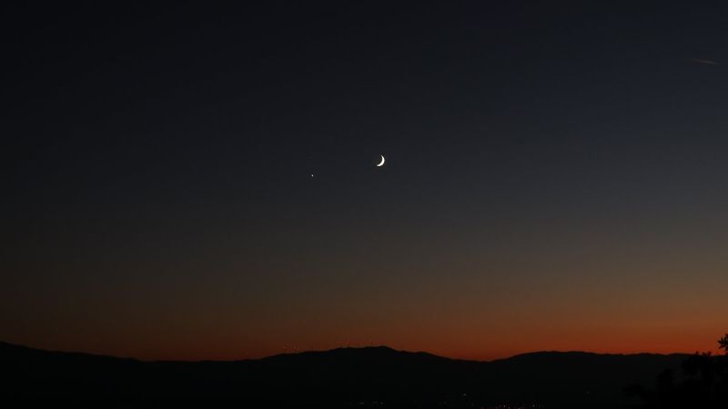 Amasya’da ay ile yıldız buluştu