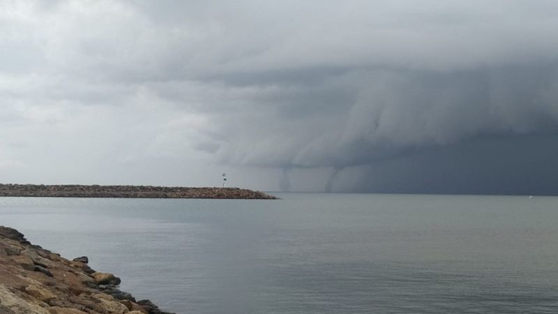 Edirne sahili açıklarında 2 hortum oluştu