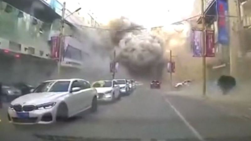 Çin'de doğalgaz patlaması