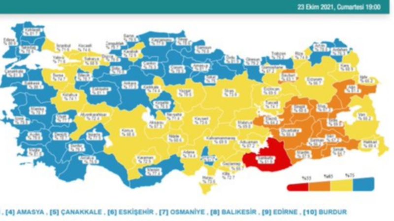 23 Ekim Türkiye'nin koronavirüs tablosu