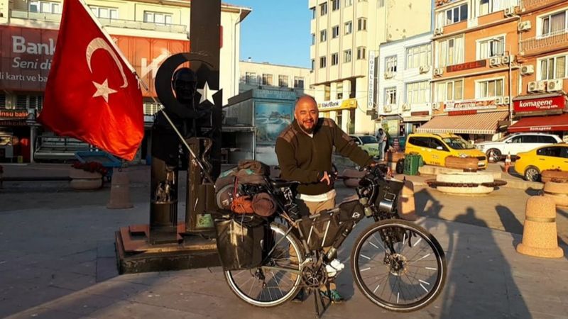Almanya'dan yola çıkan gezgin, Gelibolu’ya ulaştı