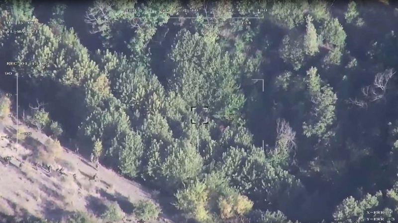 Mardin'de 2 teröristin etkisiz hale getirilme anı UÇBEY İHA kamerasında