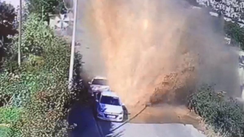 Bodrum'da isale hattı patladı