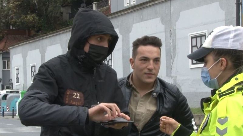 İstanbul’da elektrikli scooter denetiminde ilginç anlar