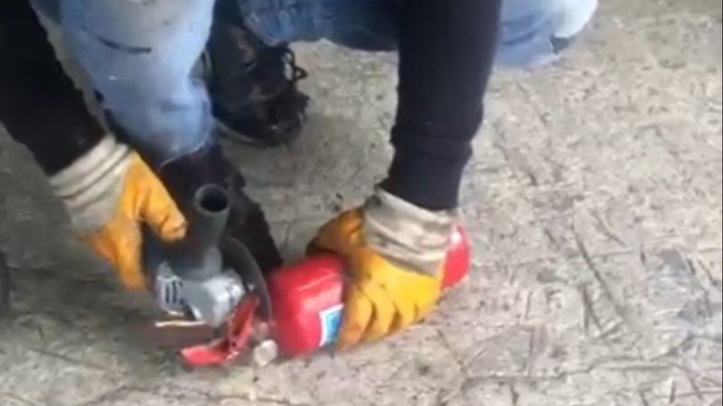 Tokat’ta, yangın söndürme tüpünün içinden uyuşturucu çıktı