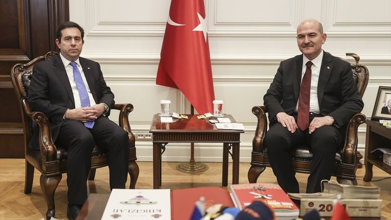 Süleyman Soylu, Yunanistan Göç ve İltica Bakanı Mitarakis'i kabul etti