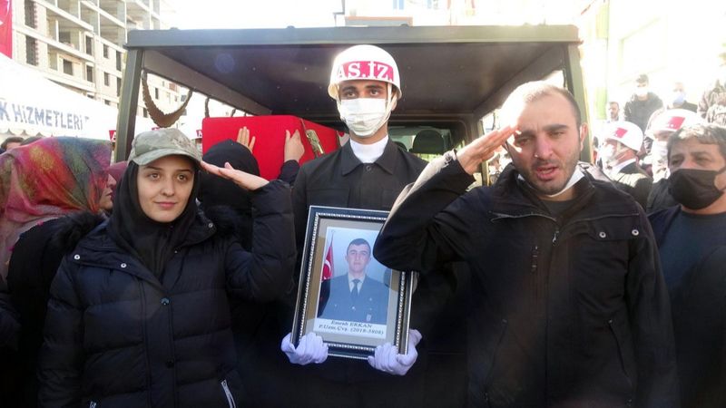 Kuzey Irak şehidi Emrah Erkan'a veda