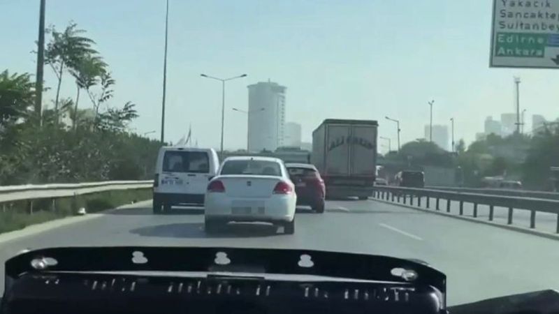 İstanbul'da trafikte makas atan magandaya 3 bin lira ceza