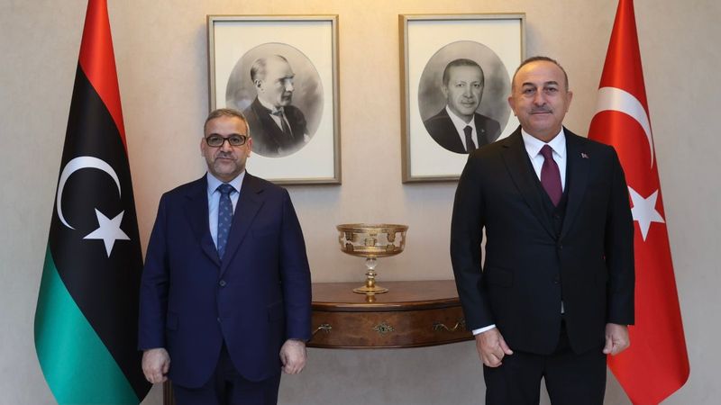 Mevlüt Çavuşoğlu, Libya Devlet Yüksek Konseyi Başkanı Mişri ile görüştü
