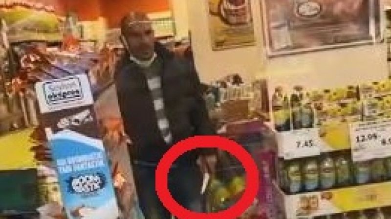 Bursa markette bıçaklı soygun girişimi