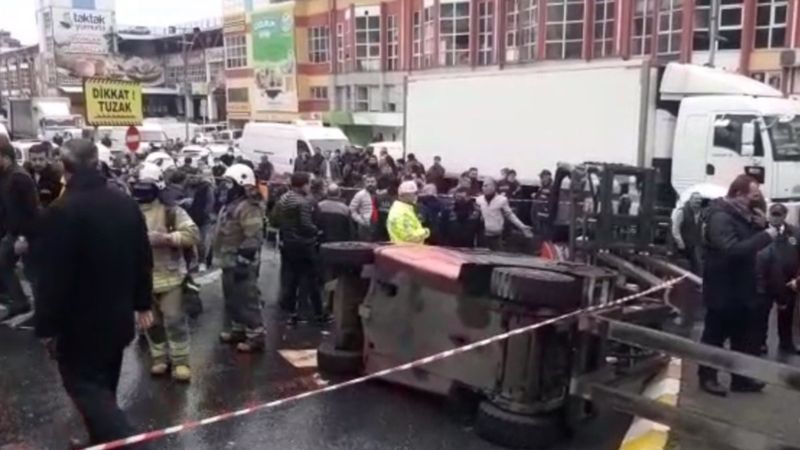 Bayrampaşa'da forkliftin altında kalan kişi öldü