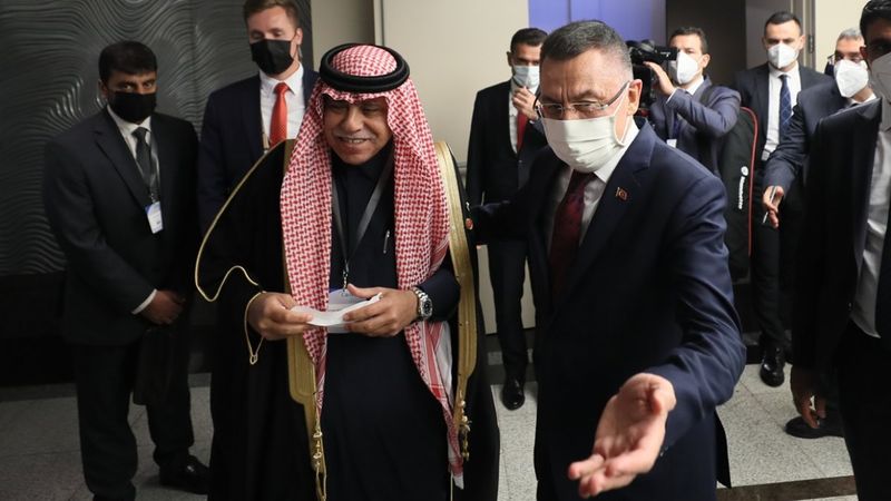 Fuat Oktay, Suudi Arabistan Ticaret Bakanı Kasabi ile görüştü