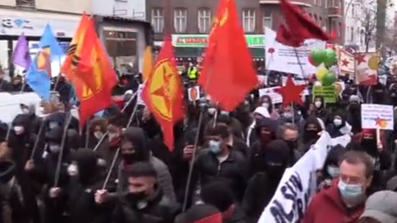 Almanya'da terör örgütü PKK yanlıları yürüyüş düzenledi