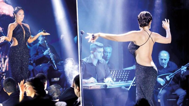 Hülya Avşar, dekolteli elbisesiyle dikkat çekti