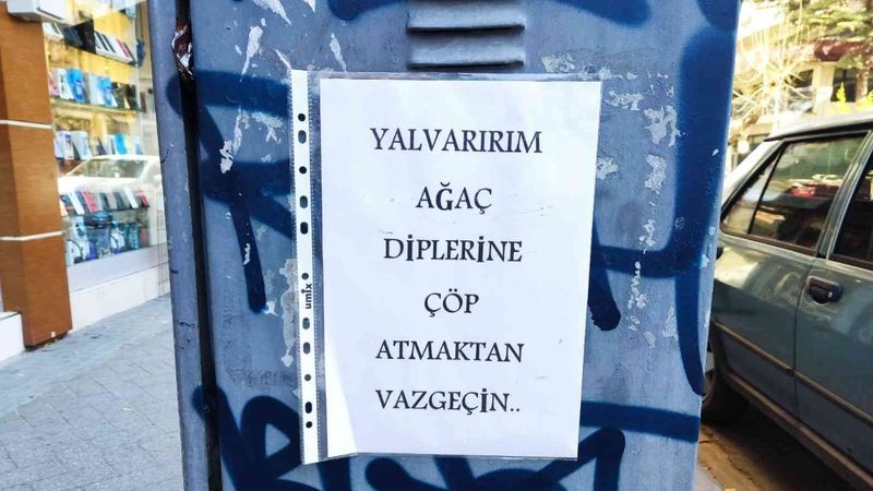 Eskişehir'de atılan çöpler için yalvardı