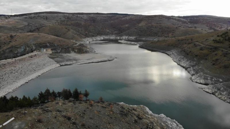 Eskişehir'de Çatören Barajı kuraklık çekiyor