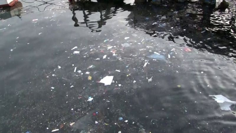 Sarıyer'de oltaya balık yerine çöp geldi