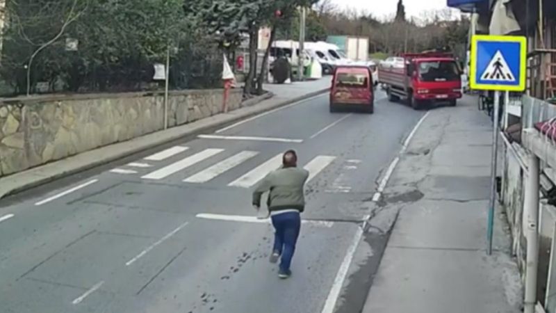 Arnavutköy sokaklarında hırsız kovalamacısı