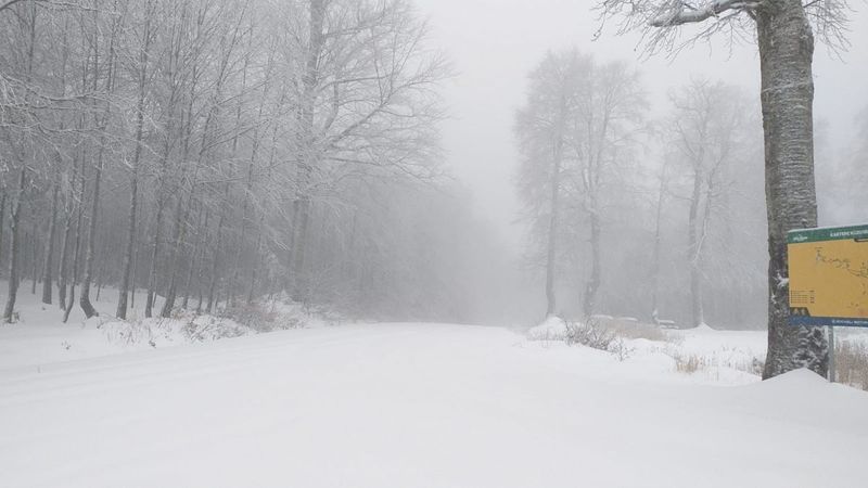 Kartepe'de beklenen kar yağışı başladı