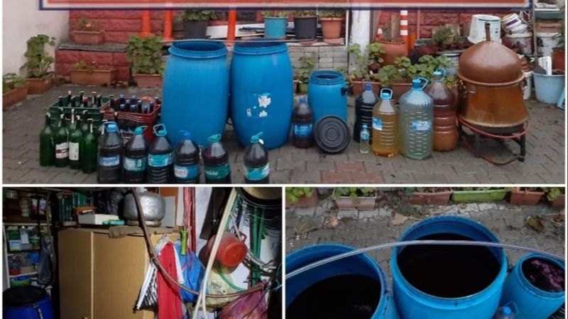 Tekirdağ'da 360 litre sahte içki ele geçirildi