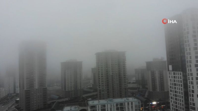 İstanbul’da akşam saatlerinde sis etkili oldu