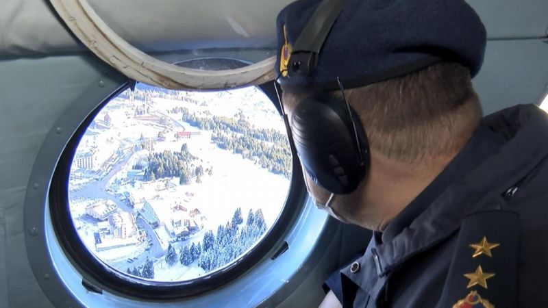 Uludağ'da jandarmadan helikopterli denetim