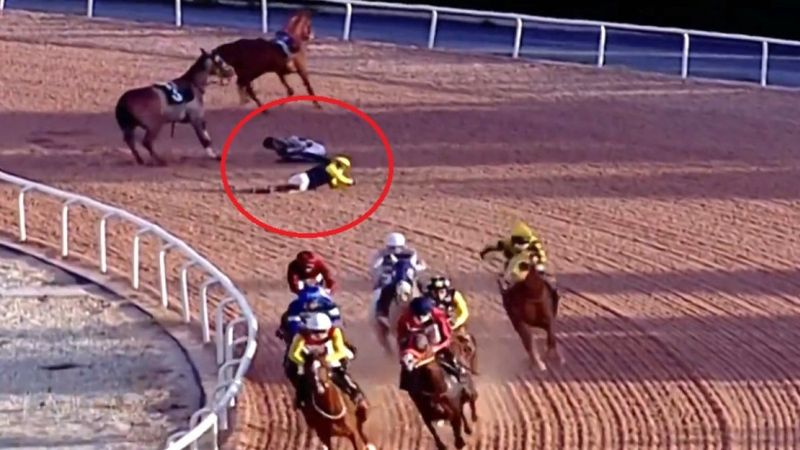 Adana Yeşiloba Hipodromu’nda 3 jokey attan düştü