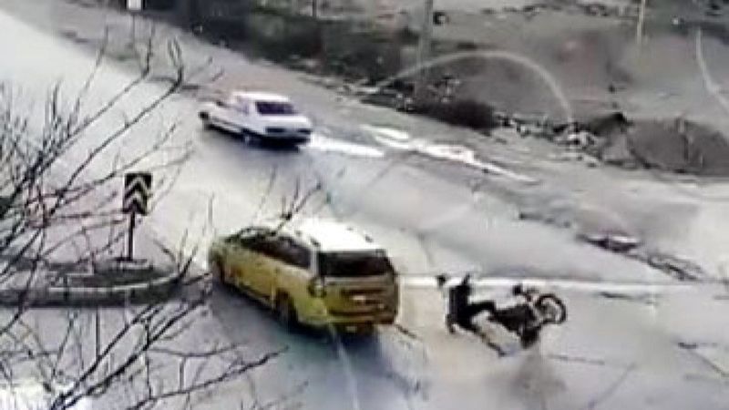 Gaziantep'te yaşanan kazalar kamerada