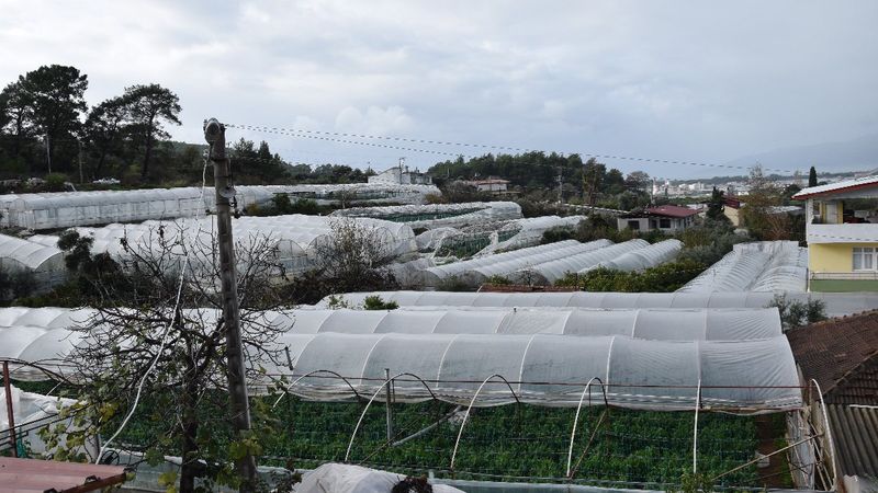 Antalya'da çıkan hortumlar seralara zarar verdi