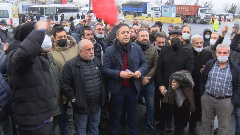 Avcılar'daki Ambarlı Limanı'nda protesto