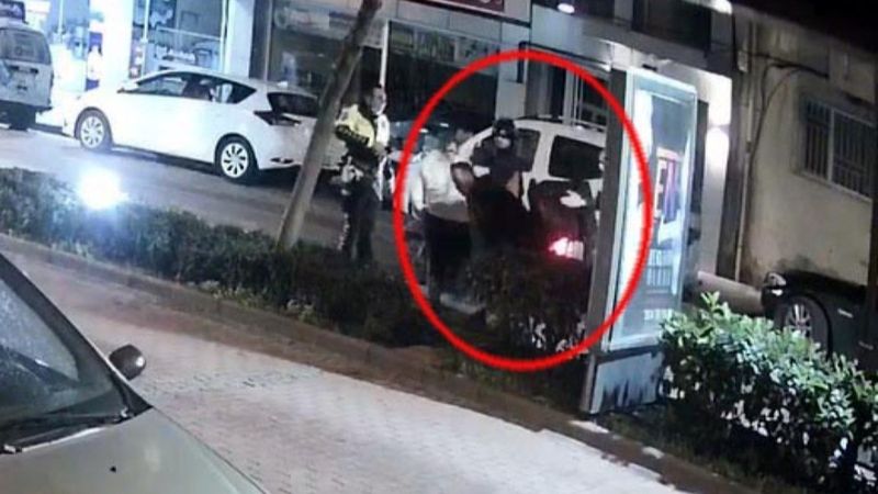 Manisa’da polisten kaçan motosikletliyi, tekme atıp düşürdü