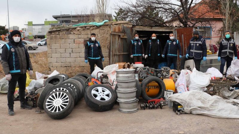 Kayseri’de, garajdan 700 bin liralık çalıntı eşya çıktı