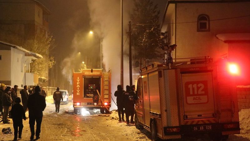Ağrı'da cami kazanında yangın çıktı