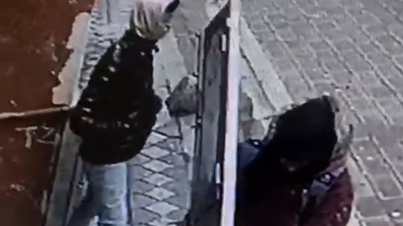 Zeytinburnu'nda kapı çalan hırsızlar kamerada