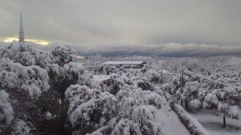 Bodrum'un yüksekleri beyaza büründü