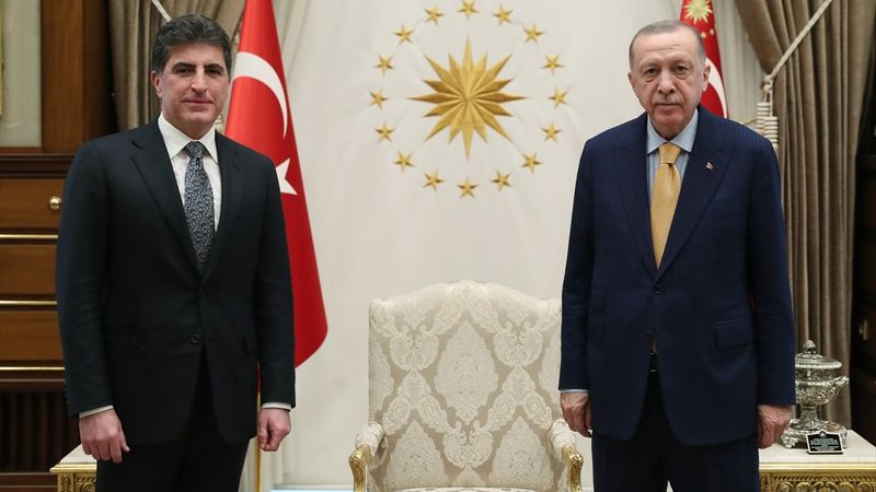 Cumhurbaşkanı Erdoğan, Neçirvan Barzani ile görüştü