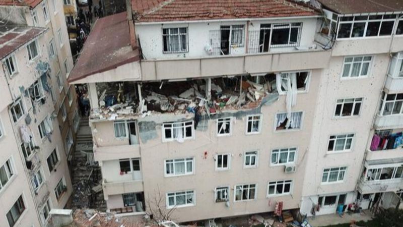 Üsküdar'daki patlama anı kamerada