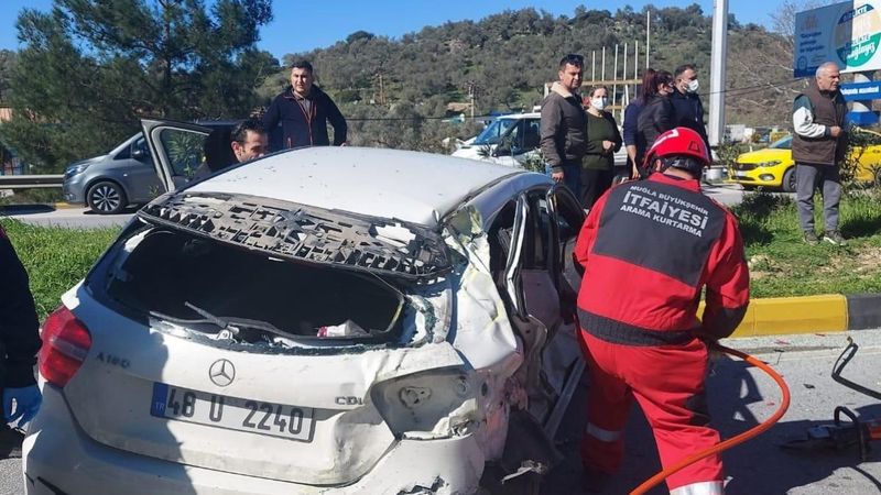 Milas-Bodrum karayolunda zincirleme kaza